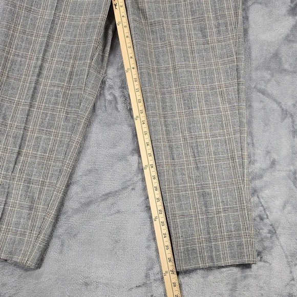 Hart Schaffner Marx Pants Mens 36 Gray Wool Prince of Wales Check Business - Picture 7 of 9